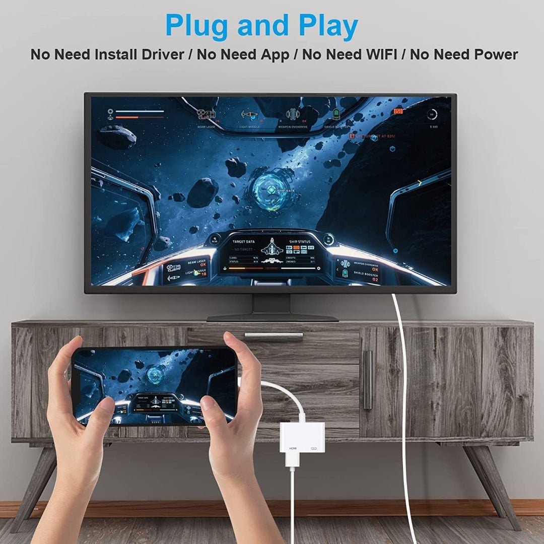 Maxandfix - Apple MFi Certified Lightning to HDMI Adapter - Maxandfix -