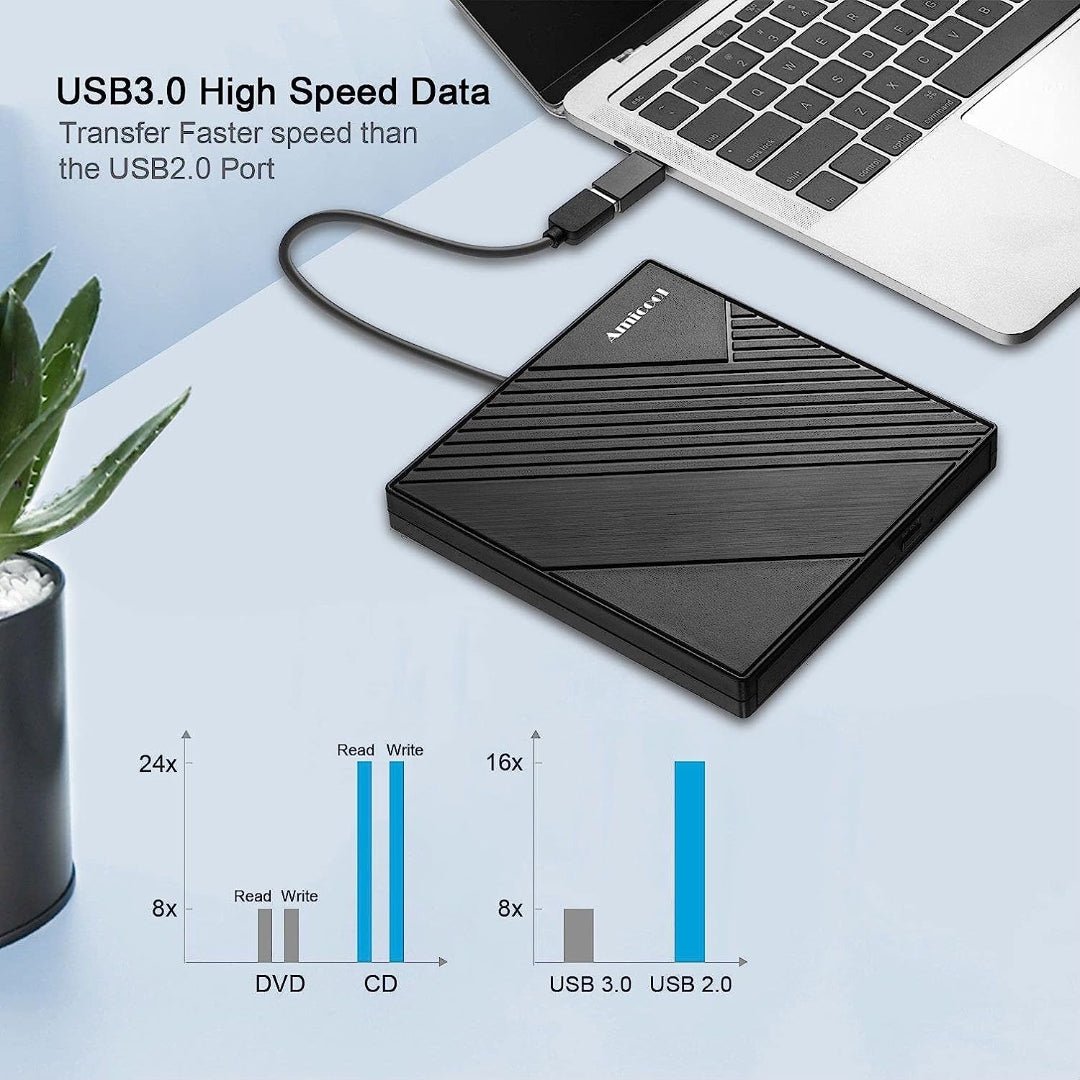 Maxandfix - External DVD Drive USB 3.0 & Type-C - Maxandfix -