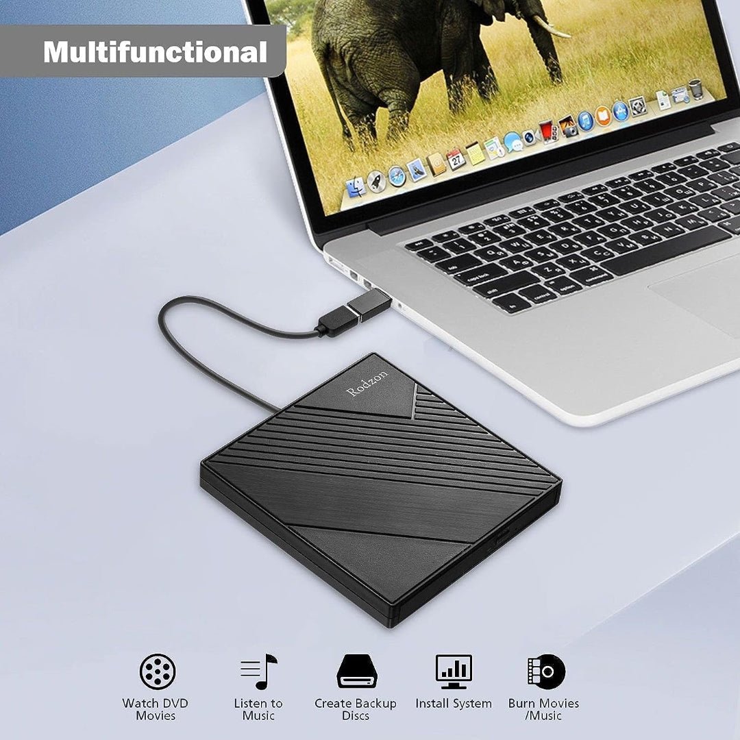 Maxandfix - External DVD Drive USB 3.0 & Type-C - Maxandfix -