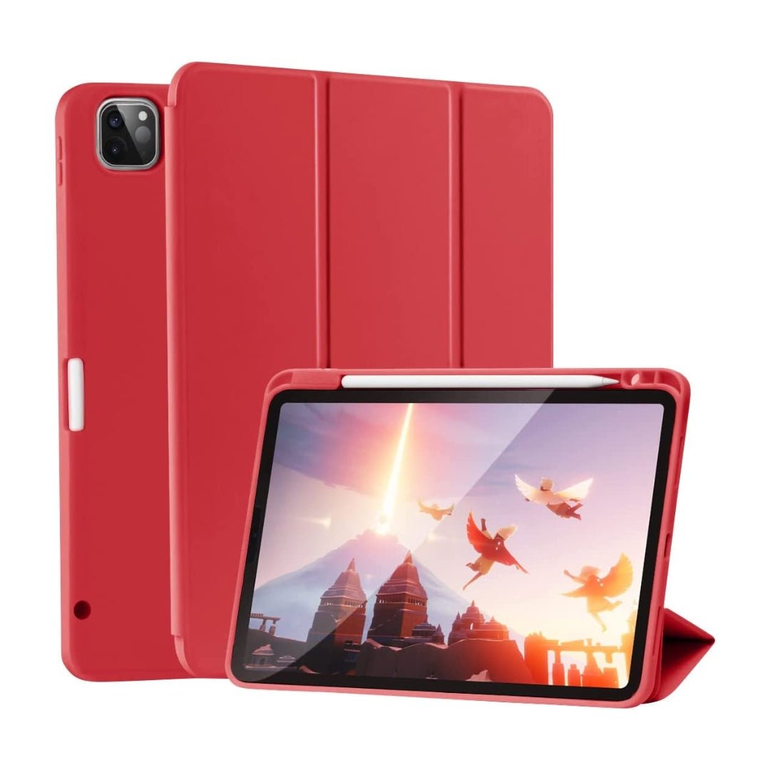 ZOVEEK - Smart Folio for iPad Pro 11-inch (4th, 3rd, 2nd and 1st Generation) - Red - - Premier Max Tech -