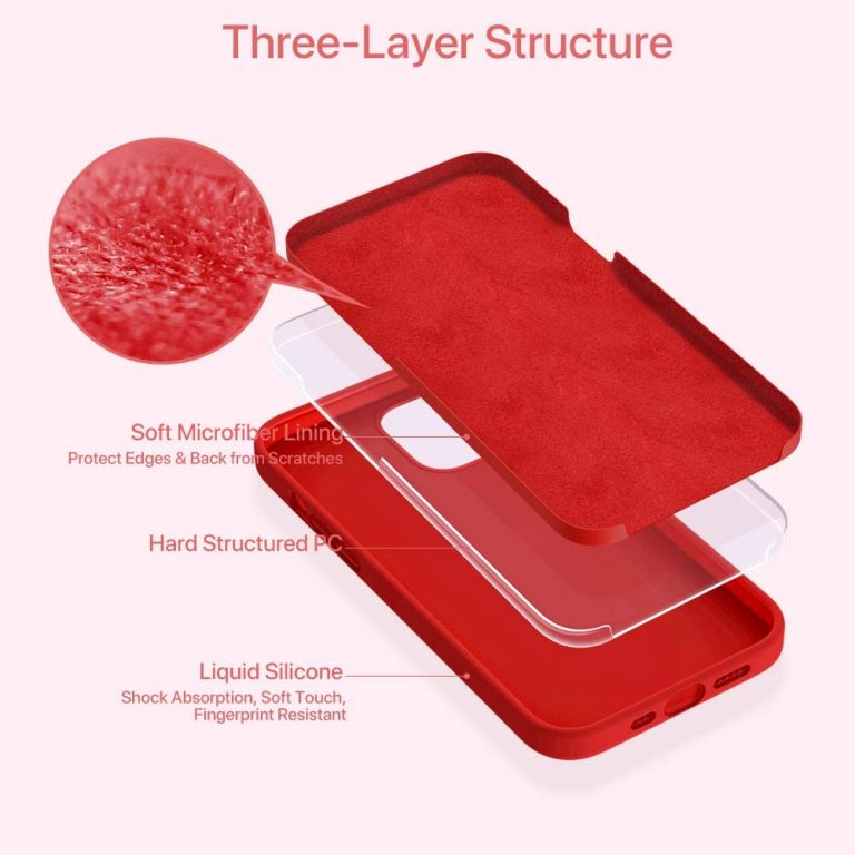 Miracase Compatible with iPhone 12 Case and iPhone 12 Pro Case 6.1 inch(2020) (Red) - Maxandfix