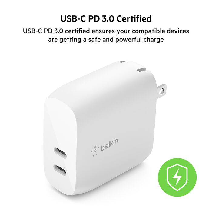 Belkin 40W Dual Port USB-C Wall Charger