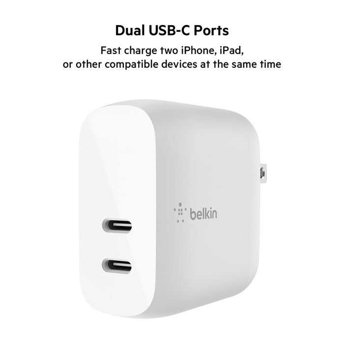 Belkin 40W Dual Port USB-C Wall Charger