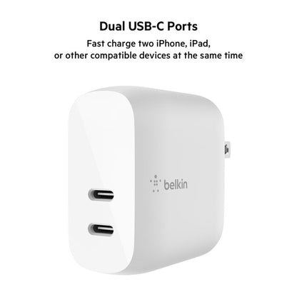Belkin 40W Dual Port USB-C Wall Charger