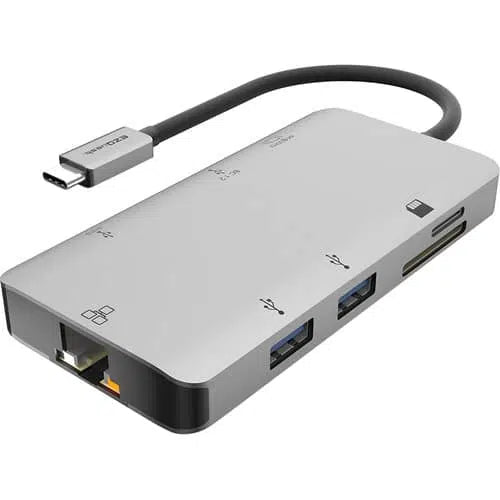 Maxandfix - EZQuest 8-Port USB Type-C Multimedia Hub Adapter with Power Delivery 3.0 - Maxandfix -