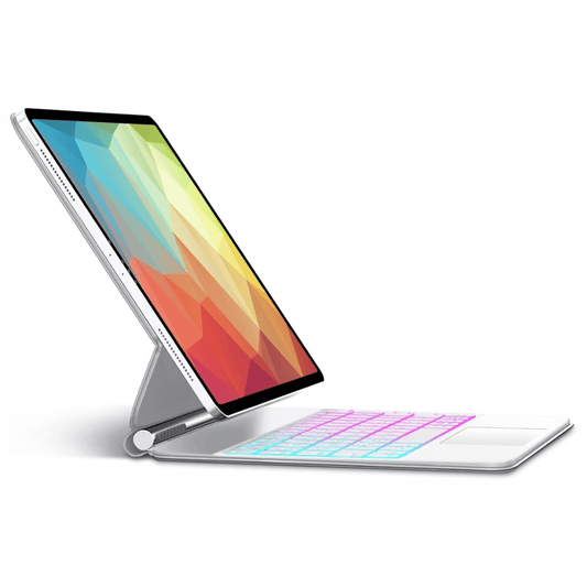 Maxandfix - Magic Keyboard for iPad Air 5th/4th generation 10.9 & iPad Pro 11 (4th/3rd/2nd/1st Gen) - White - Maxandfix -
